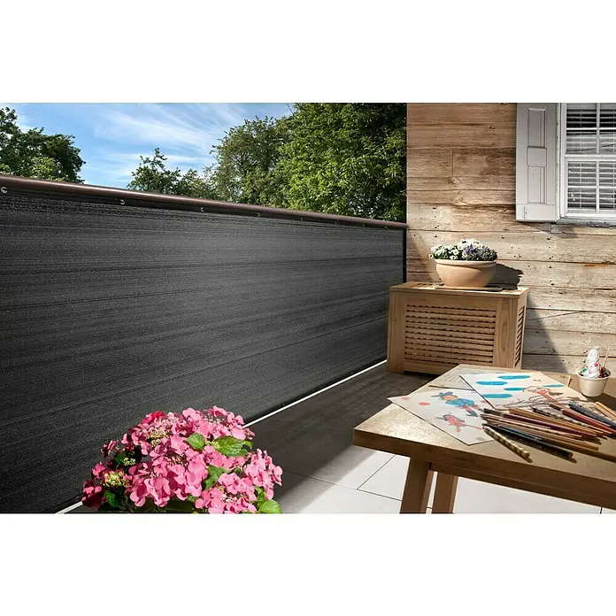 Gardol Zaštita od pogleda za balkon - Sive boje, 5 x 0,9 m - Živopisni prikaz