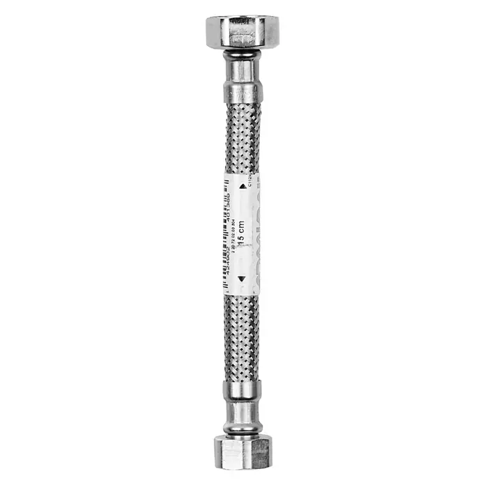 Admiral Flexo de conexión DN8 H-H - ⅜″/½″, Largo: 15 cm, Hembra - Hembra - Vista descendente