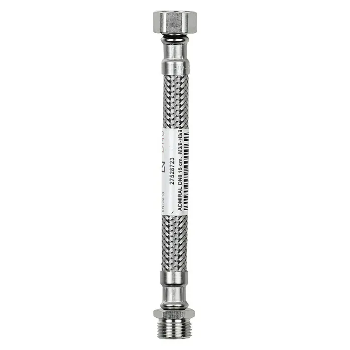 Admiral Flexo de conexión DN8 M-H - ⅜″/⅜″, Largo: 15 cm, Macho - Hembra - Vista descendente