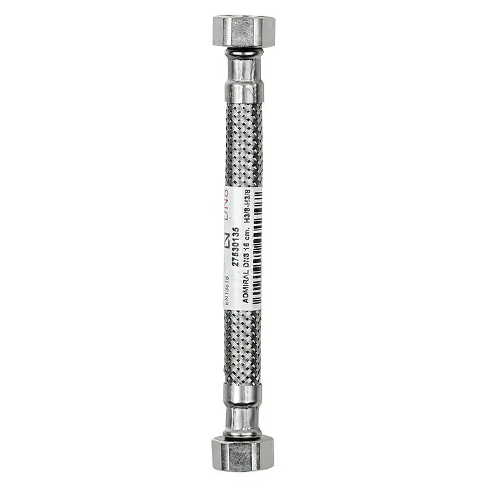 Admiral Flexo de conexión DN8 H-H - ⅜″/⅜″, Largo: 15 cm, Hembra - Hembra - Vista descendente