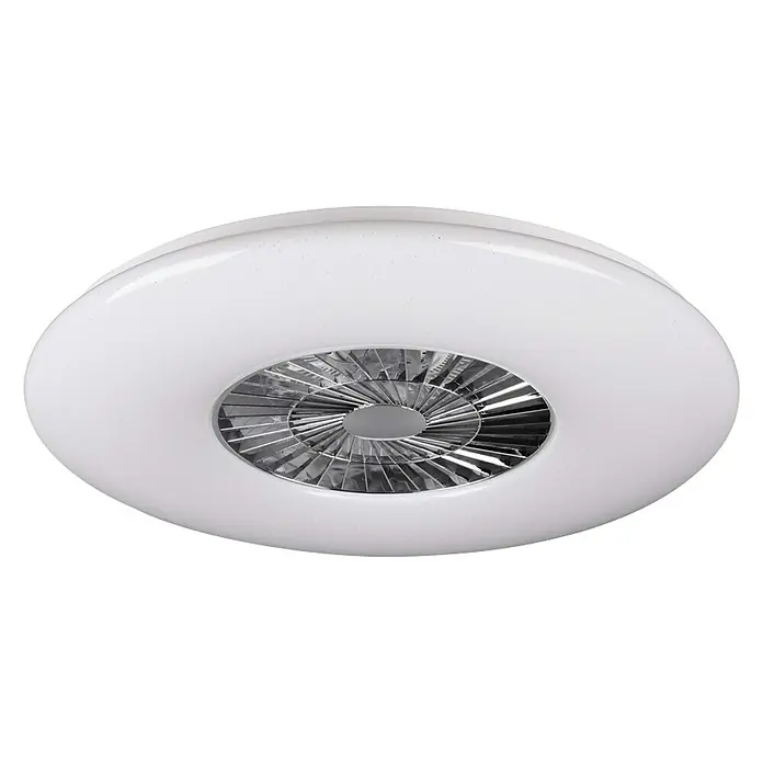 Trio Lighting Ventilador de techo Visby - Diámetro: 75 cm, Blanco, 60 W, AC - Vista angular