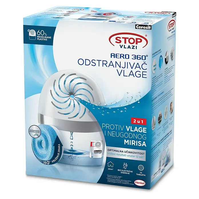 Ceresit Odvlaživač zraka Aero - 450 g - Dijagonalni pogled