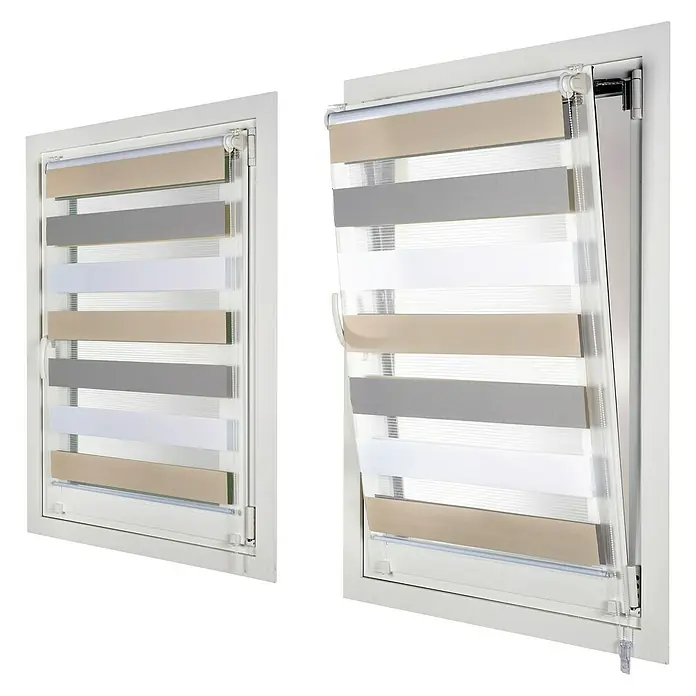 Estor enrollable Clip&Fix Tricolor - An x Al: 45 x 180 cm, Tricolor - Vista angular