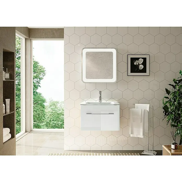 Camargue Stella Fürdőszoba bútor szett - 60 cm, Magas fényű - Hangulatos felvétel