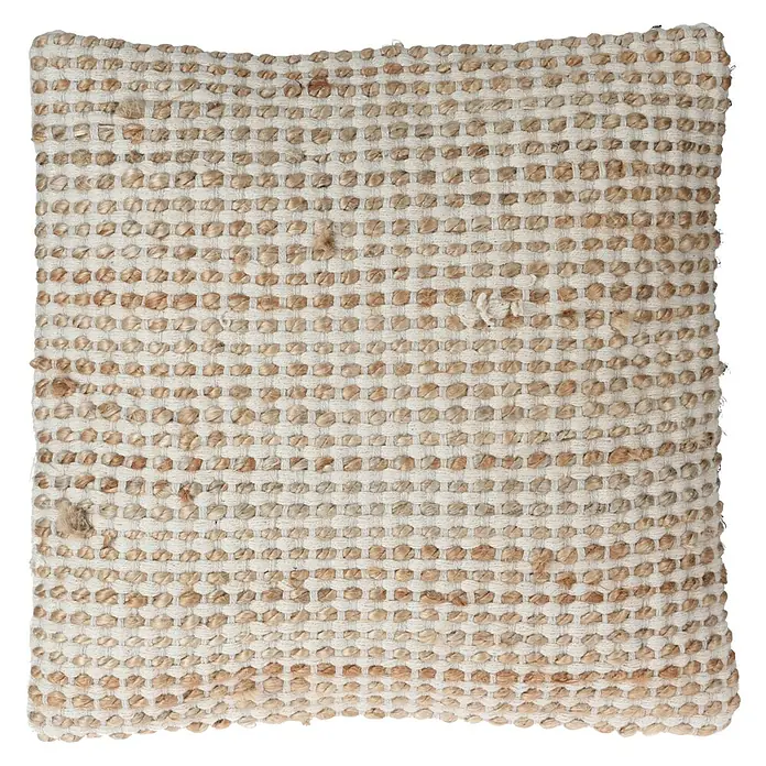 Cojín estampado Yute - Beige, 45 x 45 cm, 100% algodón - Vista frontal