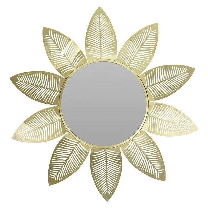Espejo redondo Flor - Diámetro: 55 cm, Oro - Vista superior
