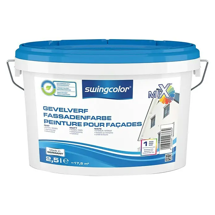 swingcolor Mix Gevelverf - Mengkleur basis, 2,5 l, Mat - Vooraanzicht