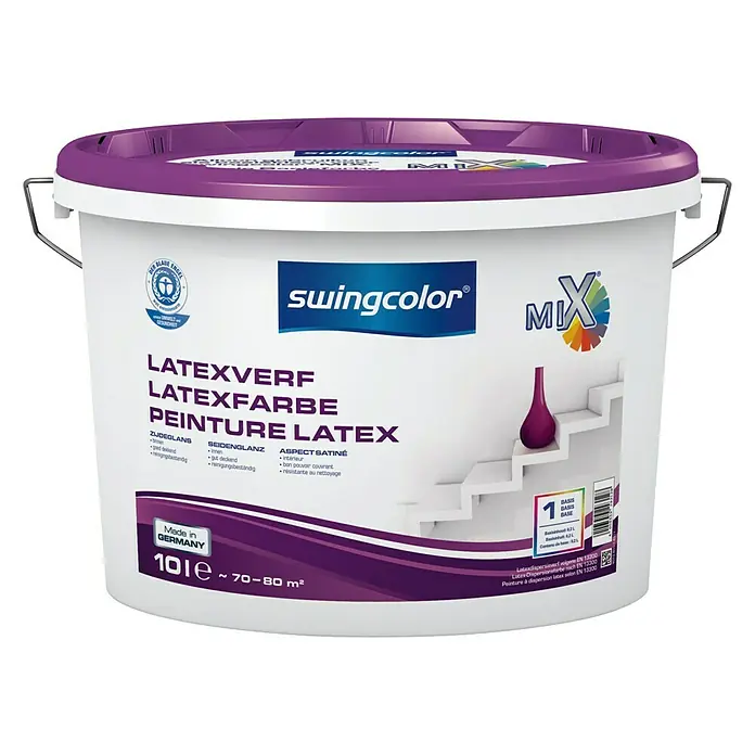 swingcolor Mix Latexverf - Mengkleur basis, 10 l, Zijdeglans - Vooraanzicht