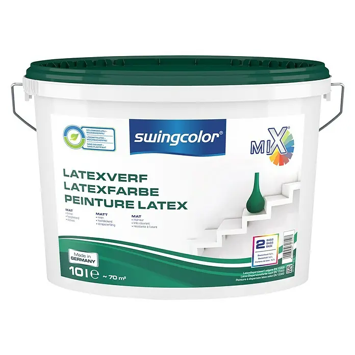 swingcolor Mix Latexverf - Mengkleur basis, 10 l, Mat - Vooraanzicht