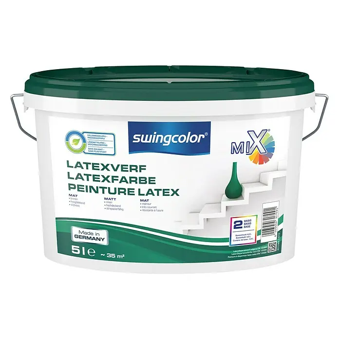 swingcolor Mix Latexverf - Mengkleur basis, 5 l, Mat - Vooraanzicht