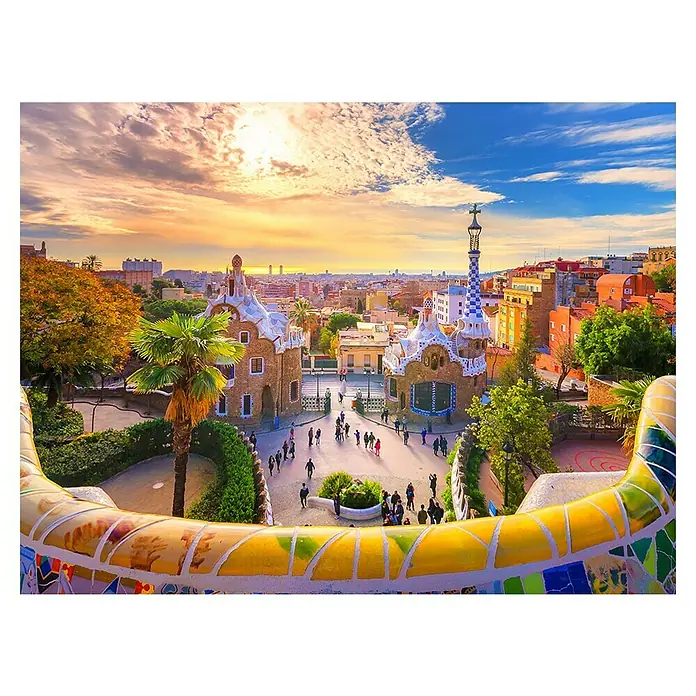 Impresión artística Barcelona - Parc Güell, 80 x 60 cm - Vista frontal
