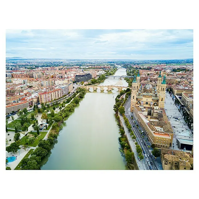Impresión artística Zaragoza - Río, 80 x 60 cm - Vista frontal