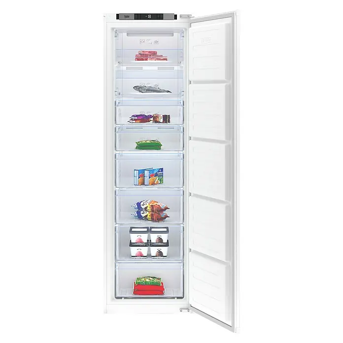 Beko Congelador BFNA247E30SN - Contenido útil total: 220 l, L x An x Al: 54,5 x 54 x 177,5 cm, Blanco - Vista frontal
