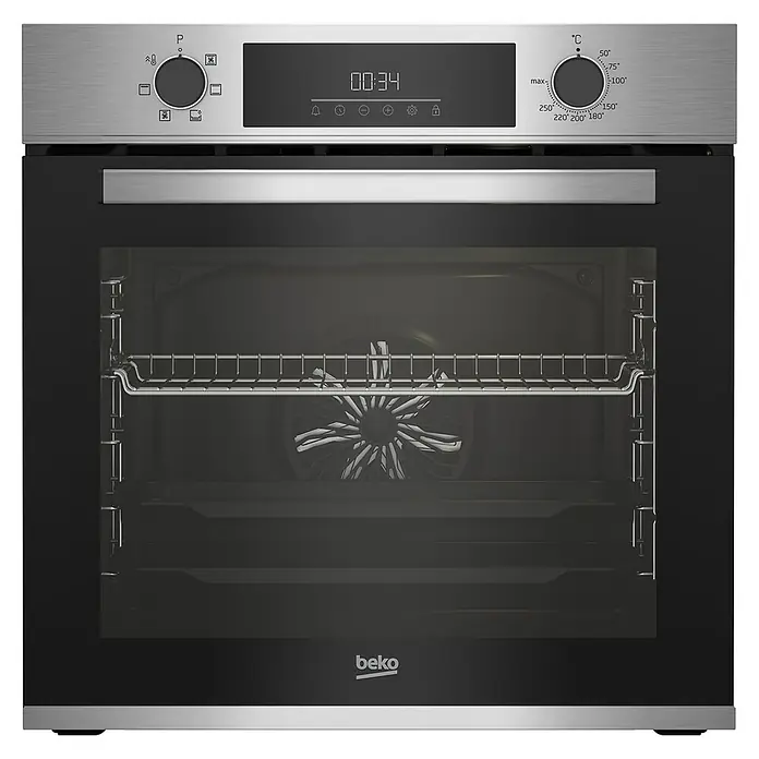 Beko Horno empotrado BBIE12300XD - Número de tipos de calentamiento: 6 ud., Volumen horno: 72 l - Vista frontal