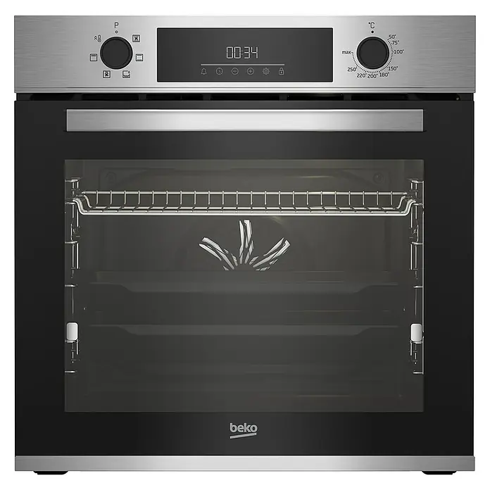 Beko Horno empotrado BBIE123001XD - Número de tipos de calentamiento: 6 ud., Volumen horno: 72 l - Vista frontal