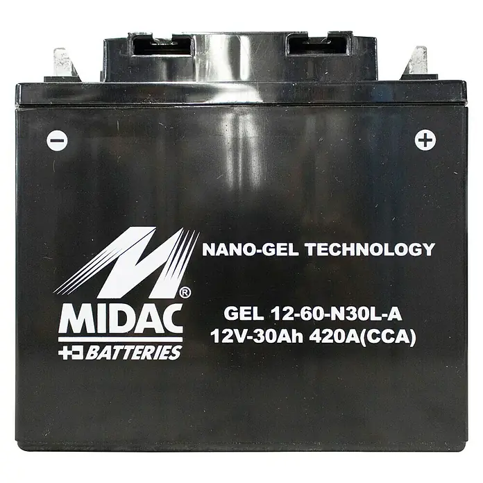 Batterie Gel 53030/12 V - Passend für: Güde Stromerzeuger GSE 5501 DSG - Vorderansicht