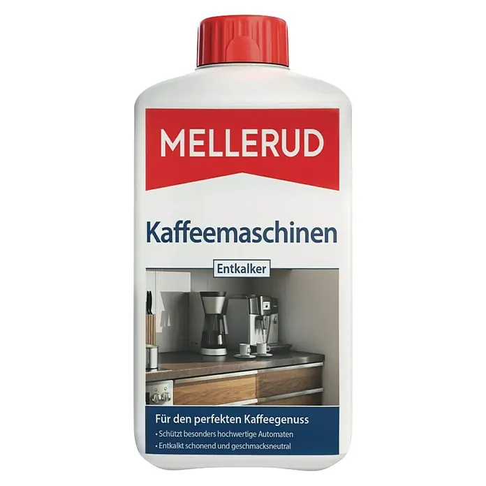 Mellerud Kaffeemaschinen-Entkalker - 1 l, Flasche mit kindergesichertem Verschluss - Vorderansicht