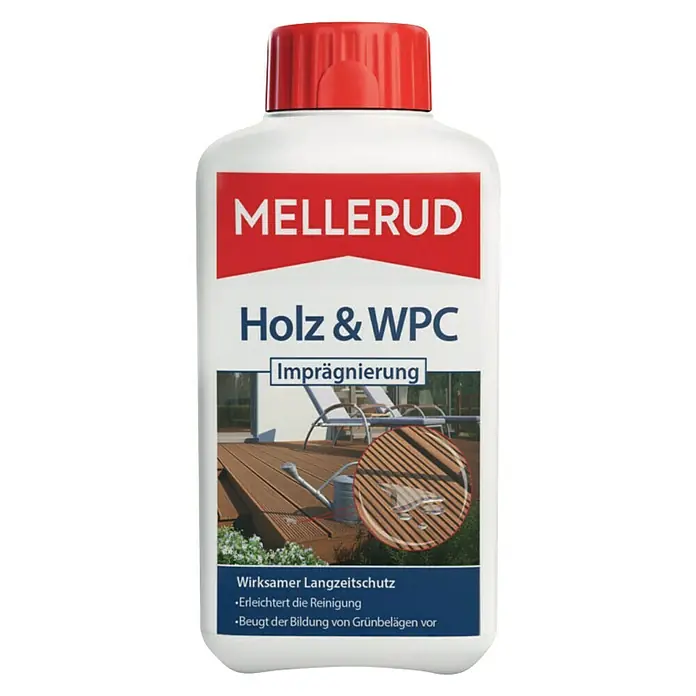 Mellerud Imprägnierung Holz- & WPC-Imprägnierung - 500 ml, Klar - Vorderansicht
