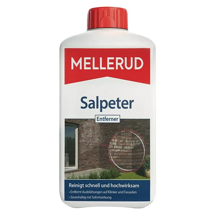Mellerud Salpeter-Entferner - 1 l, Flasche mit kindergesichertem Verschluss - Vorderansicht