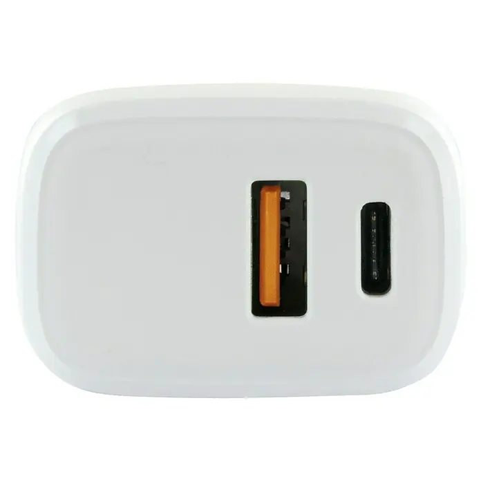 Schwaiger USB-Ladeadapter - Weiß, USB-A-Buchse, USB-C-Buchse, 230 V - Draufsicht