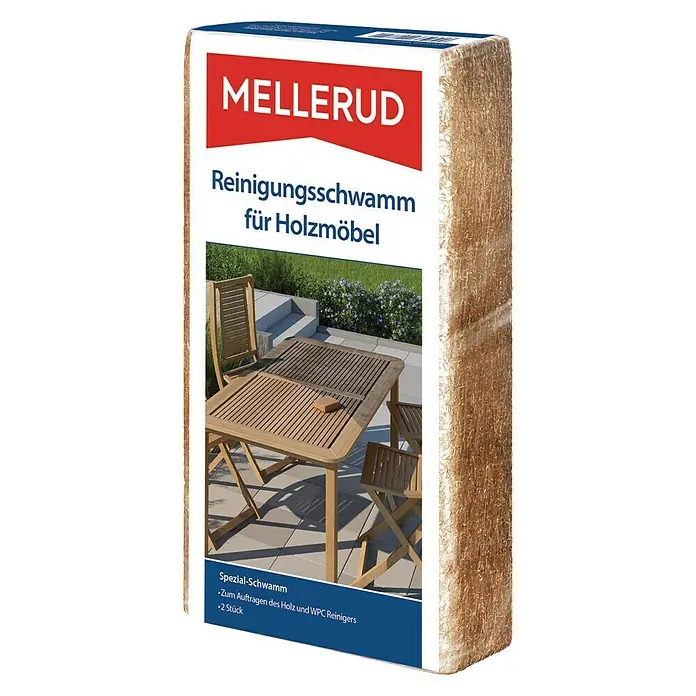 Mellerud Reinigungsschwamm - 2 Stk., Geeignet für: Holzmöbel - Diagonale Ansicht