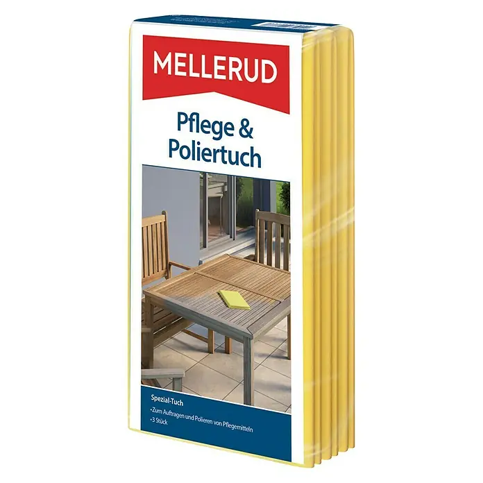 Mellerud Pflege- & Poliertuch - 3 Stk. - Diagonale Ansicht
