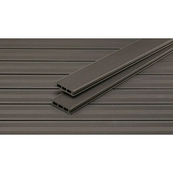Tablón para terraza WPC - 315 x 12,75 x 2,8 cm, Marrón - Primer plano