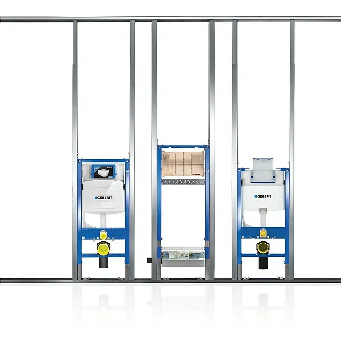 Geberit Duofix WC-Vorwandelement Omega - 2-Mengen-Spülung, 17 x 50 x 82 cm - Vorderansicht