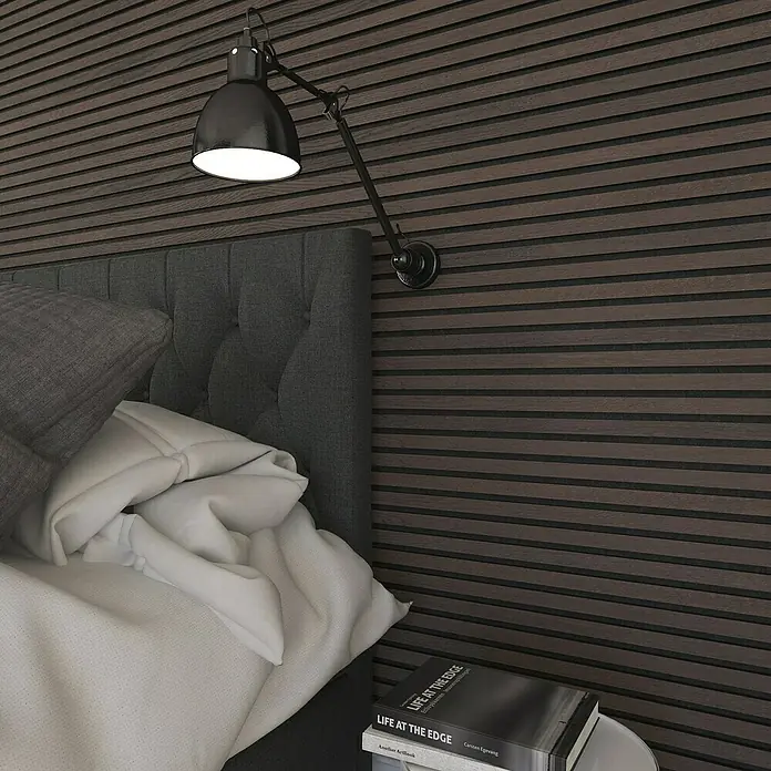 Akustični panel - 1 panel, D x Š: 240 x 60 cm, Dimljeni hrast - Živopisni prikaz