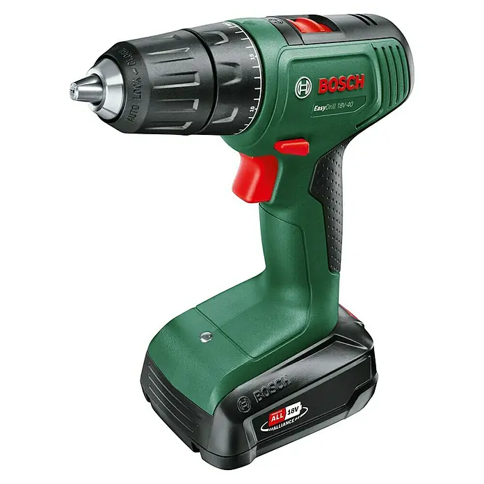 Bosch 18 V Power for All Akku-Bohrschrauber EasyDrill 18V-40 - 18 V, 1 Akku, 2 Ah, Leerlaufdrehzahl: 430 U/min - 1.630 U/min - Diagonale Ansicht
