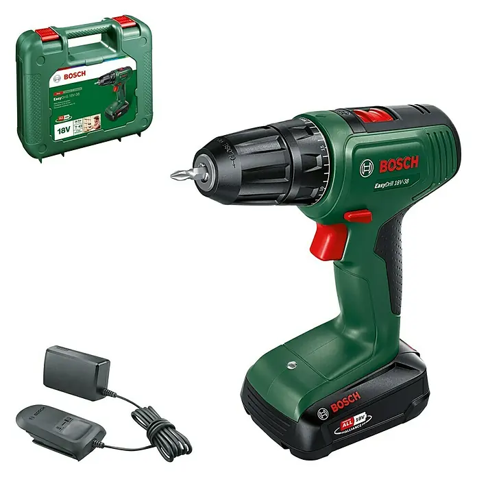 Bosch 18 V Power for All Akku-Bohrschrauber EasyDrill 18V-38 - 18 V, 1 Akku, 2 Ah - Diagonale Ansicht
