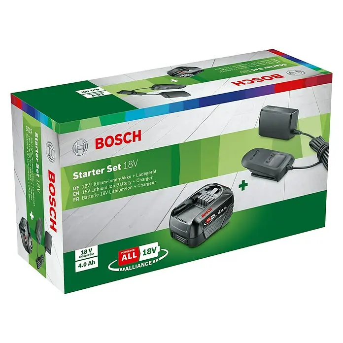 Bosch 18 V Power for All Punjač i baterija - 18 V, 1 baterija, 4 Ah - Dijagonalni pogled