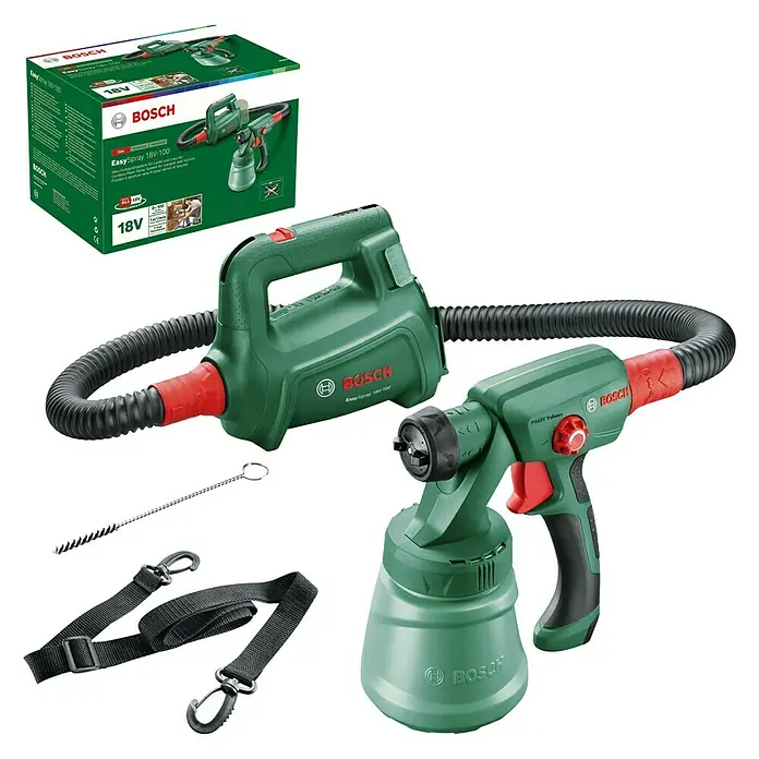 Bosch 18 V Power for All Akku-Farbsprühsystem EasySpray 18V-100 - 18 V, Ohne Akku, Max. Fördermenge: 0,1 l/min - Diagonale Ansicht
