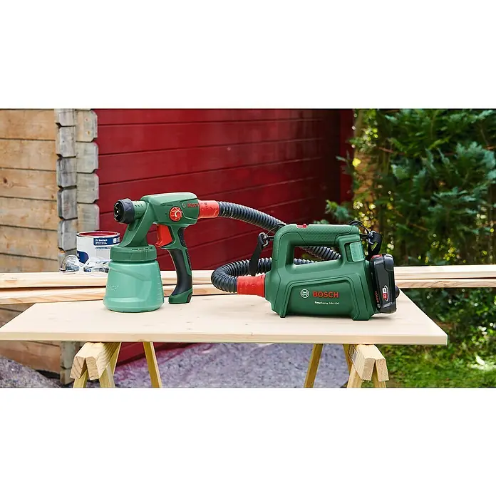 Bosch 18 V Power for All Akku-Farbsprühsystem EasySpray 18V-100 - 18 V, Ohne Akku, Max. Fördermenge: 0,1 l/min - Stimmungsaufnahme