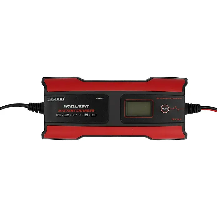 Absaar Batterie-Ladegerät Evo 4 - Ladestrom: 4 A, Geeignet für: AGM-/Gel-/Nass-/Blei-Säure-Batterien 6/12 V - Ansicht von oben