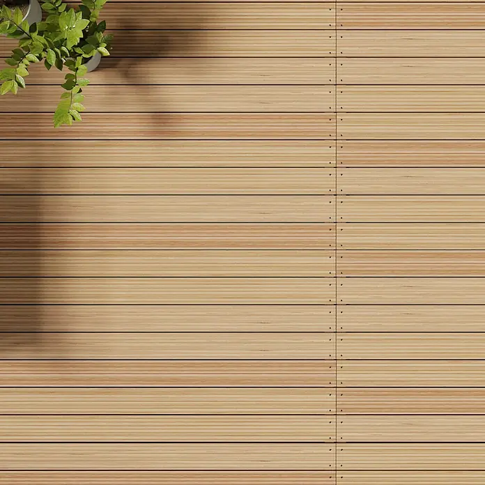 Terrassendiele - 200 x 14,3 x 2,7 cm, Lärche, Beidseitig geriffelt - Stimmungsaufnahme