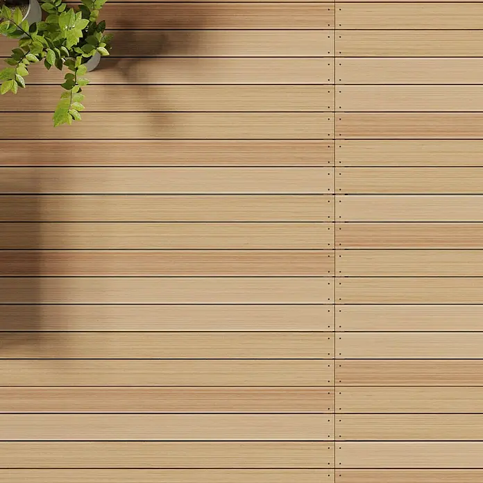 Terrassendiele - 200 x 14,3 x 2,7 cm, Lärche, Beidseitig geriffelt - Stimmungsaufnahme