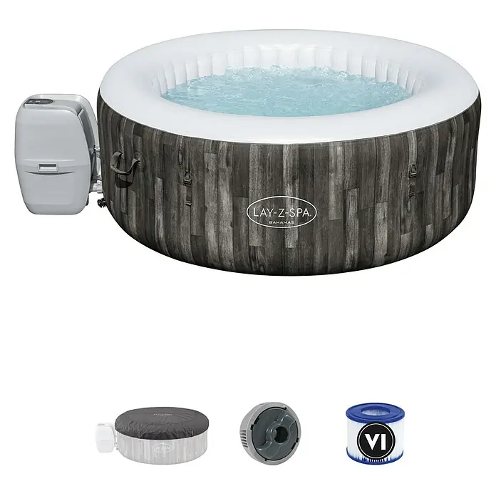Bestway Lay-Z-Spa Hidromasažni bazen Bahamas - Ø x V: 180 x 66 cm, 669 l, Prikladno za: 2 – 4 osobe - Skica