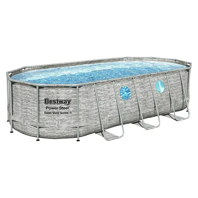 Bestway Bazen sa priborom Power Steel Svim Vista - 549 x 274 x 122 mm, 13.430 l - Dijagonalni pogled