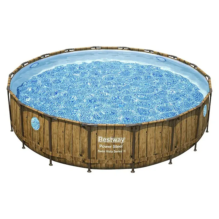 Bestway Bazen sa priborom Power Steel Swim Vista - Ø x V: 549 x 122 mm, 23.062 l - Dijagonalni pogled