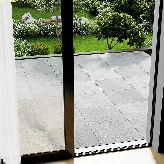 Terrassenfliese Metropolis 2.0 - 59,7 x 59,7 x 2 cm, Light Grey, Matt - Stimmungsaufnahme