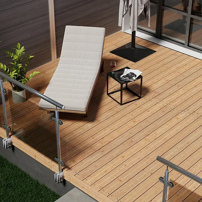 Terrassendiele - Douglasie, L x B x S: 200 x 12,5 x 2,5 cm - Stimmungsaufnahme