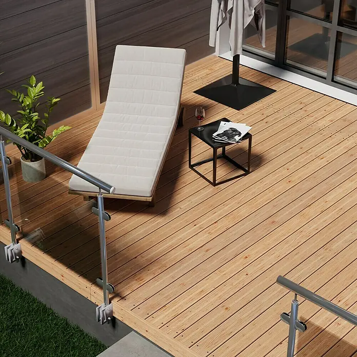 Terrassendiele - Douglasie, L x B x S: 300 x 12,5 x 2,5 cm - Stimmungsaufnahme