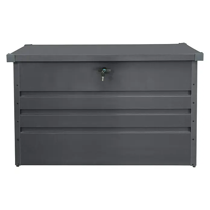 Gardol Garten-Aufbewahrungsbox - L x B x H: 94 x 53 x 60 cm, Anthrazit, Metall - Vorderansicht