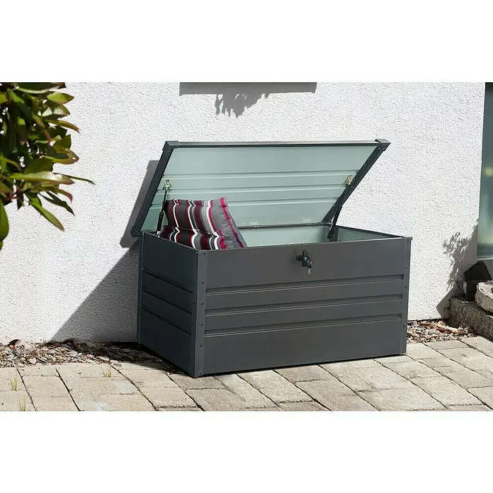 Gardol Garten-Aufbewahrungsbox - L x B x H: 94 x 53 x 60 cm, Anthrazit, Metall - Stimmungsaufnahme