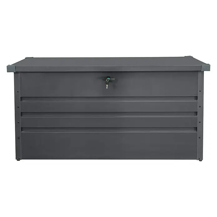 Gardol Garten-Aufbewahrungsbox - L x B x H: 132 x 62 x 62 cm, Anthrazit, Metall - Vorderansicht