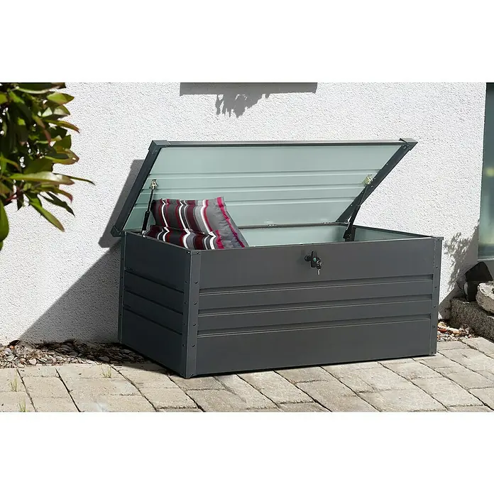Gardol Garten-Aufbewahrungsbox - L x B x H: 165 x 70 x 62 cm, Anthrazit, Metall - Stimmungsaufnahme