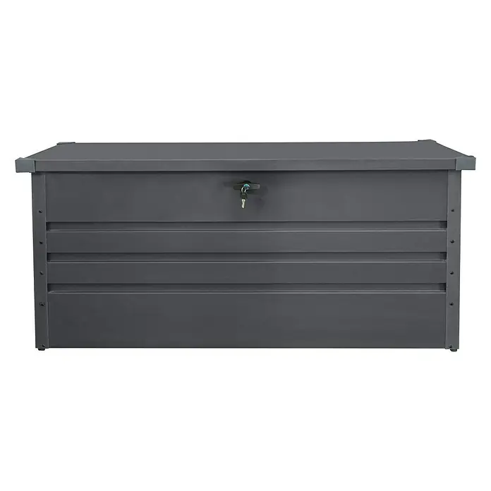 Gardol Garten-Aufbewahrungsbox - L x B x H: 165 x 70 x 62 cm, Anthrazit, Metall - Vorderansicht