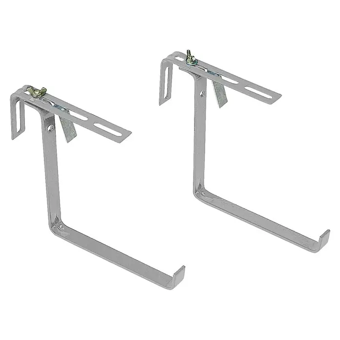 Poétic Blumenkastenhalter - Aluminiumfarben, 2 Stk. - Diagonale Ansicht