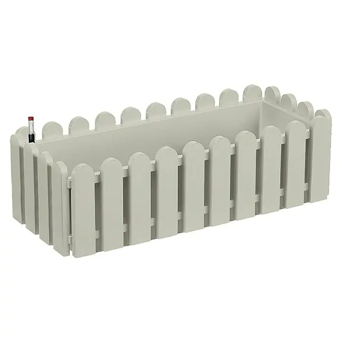 Poétic Landhaus Bewässerungsbalkonkasten Aqua Comfort - Max. Außenlänge: 50 cm, Grau - Diagonale Ansicht